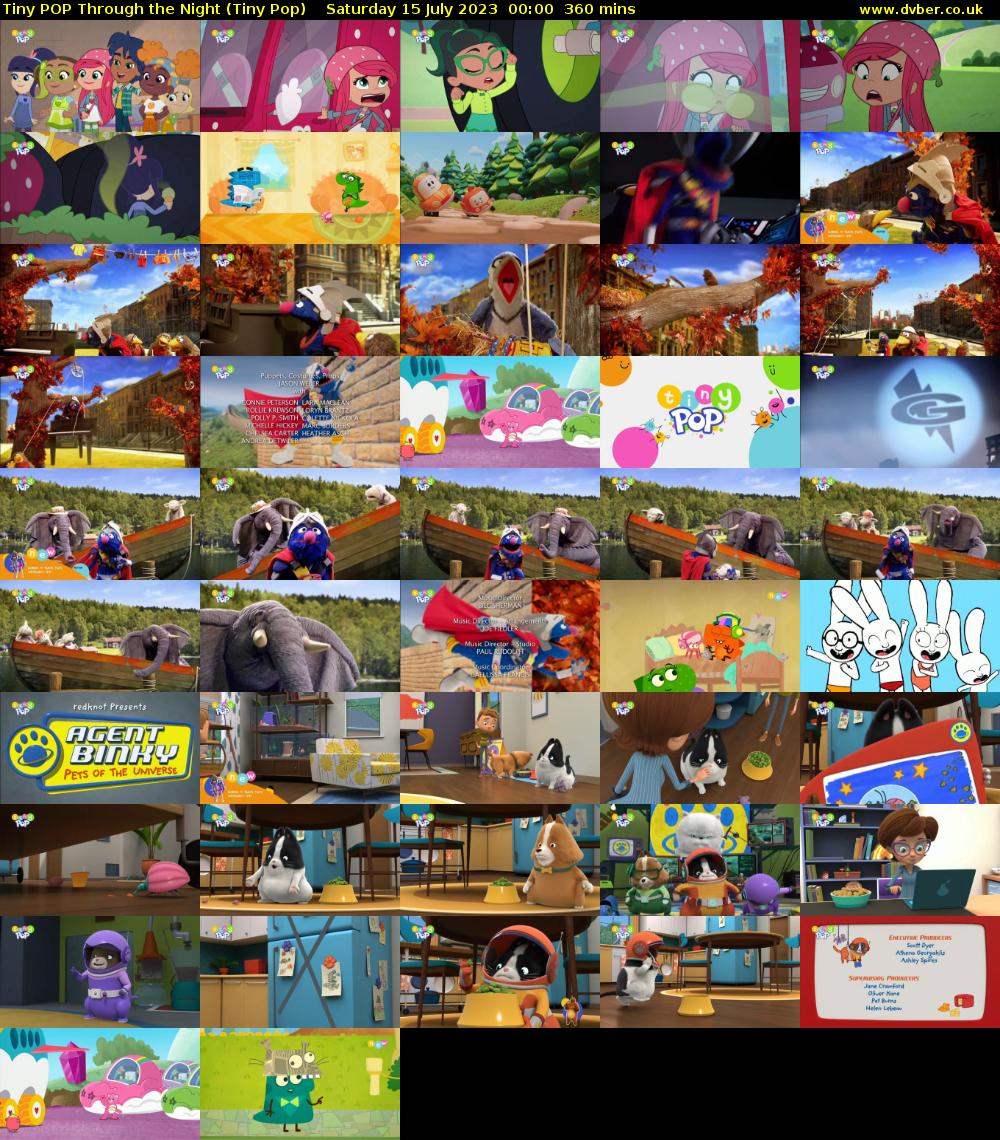 Tiny Pop Through The Night (Tiny Pop) Saturday 15 July 2023 00:00 - 06:00