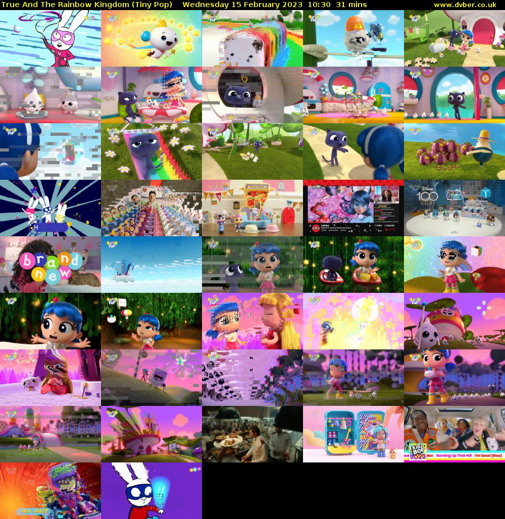 True And The Rainbow Kingdom (Tiny Pop) Wednesday 15 February 2023 10:30 - 11:01
