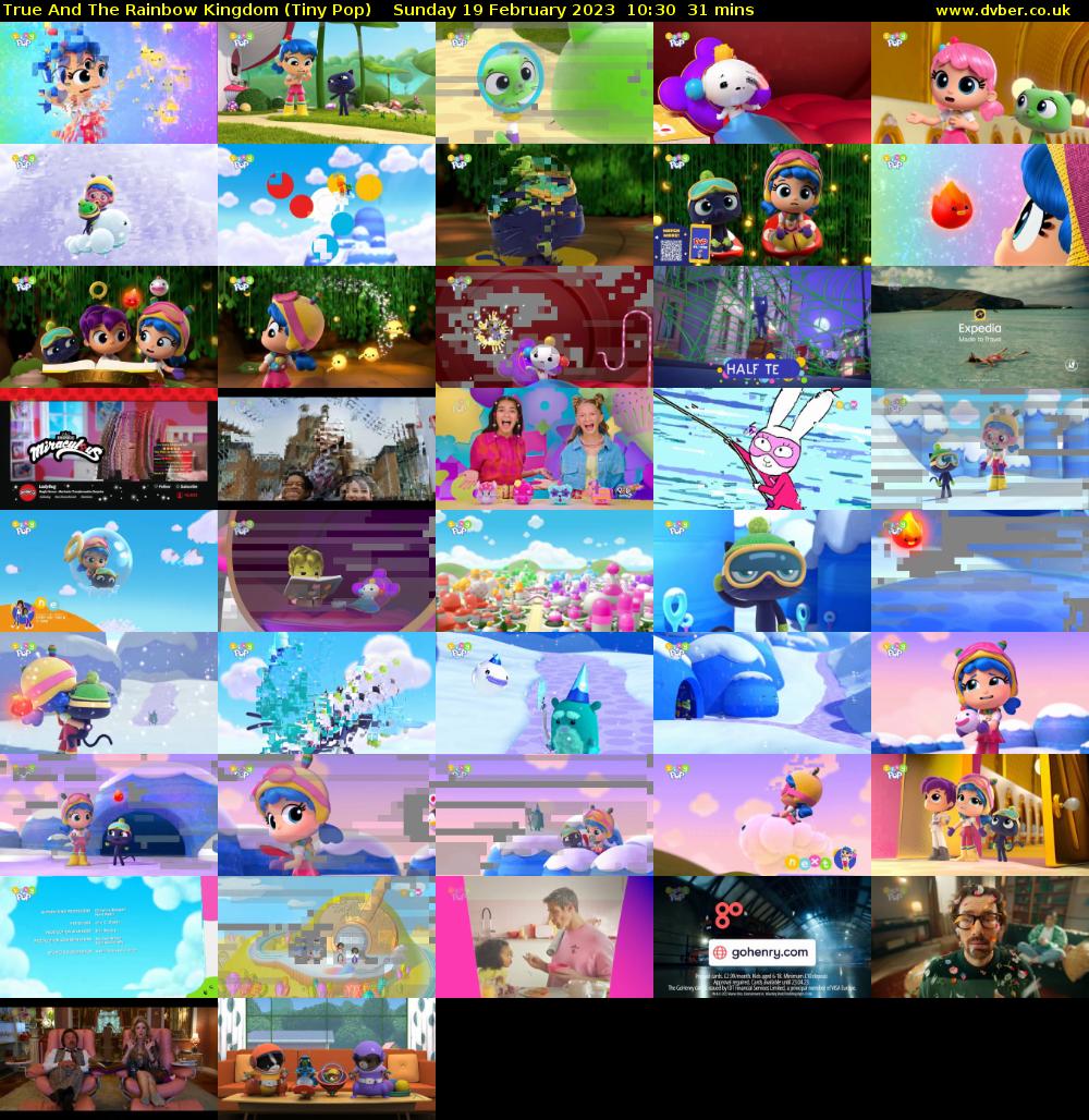 True And The Rainbow Kingdom (Tiny Pop) Sunday 19 February 2023 10:30 - 11:01