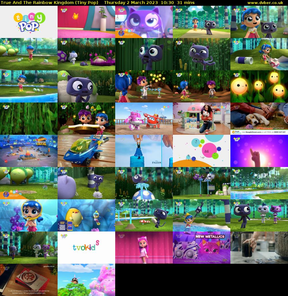 True And The Rainbow Kingdom (Tiny Pop) Thursday 2 March 2023 10:30 - 11:01