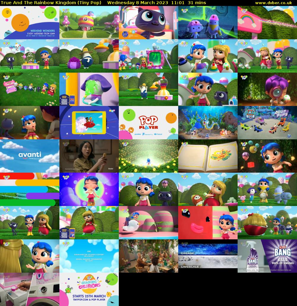 True And The Rainbow Kingdom (Tiny Pop) Wednesday 8 March 2023 11:01 - 11:32