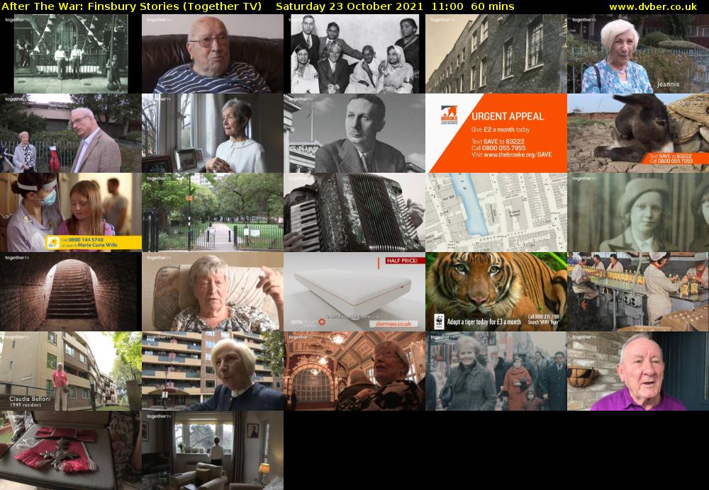 After The War: Finsbury Stories (Together TV) Saturday 23 October 2021 11:00 - 12:00