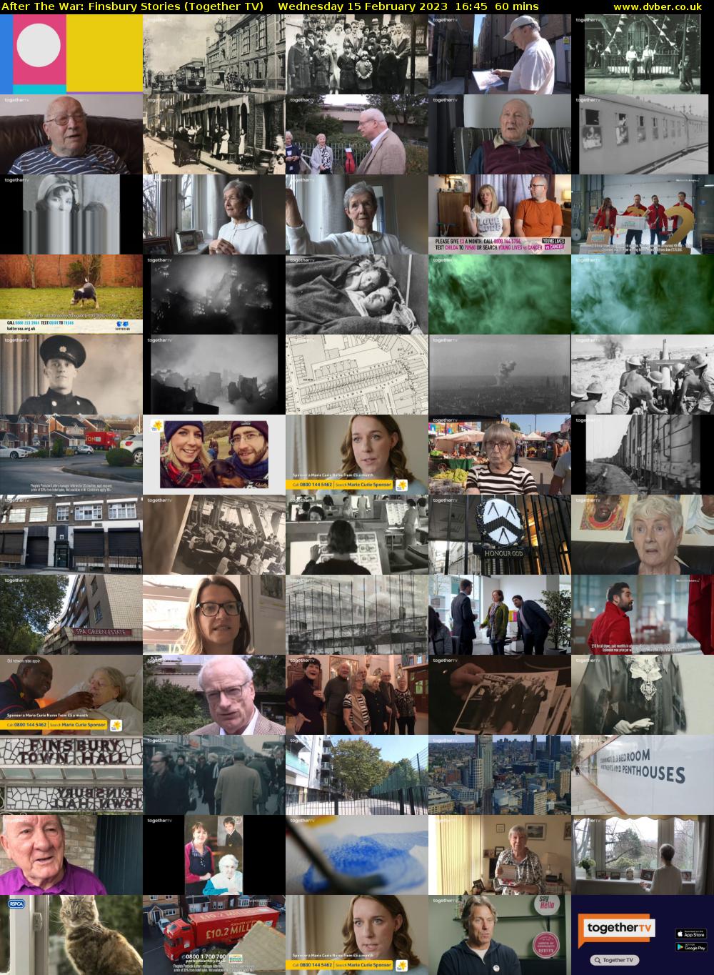 After The War: Finsbury Stories (Together TV) Wednesday 15 February 2023 16:45 - 17:45