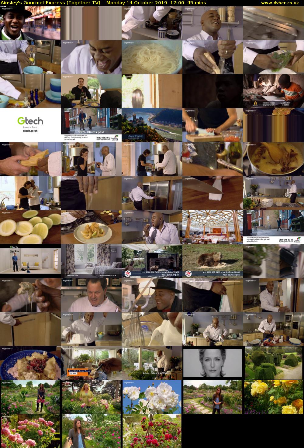 Ainsley's Gourmet Express (Together TV) Monday 14 October 2019 17:00 - 17:45