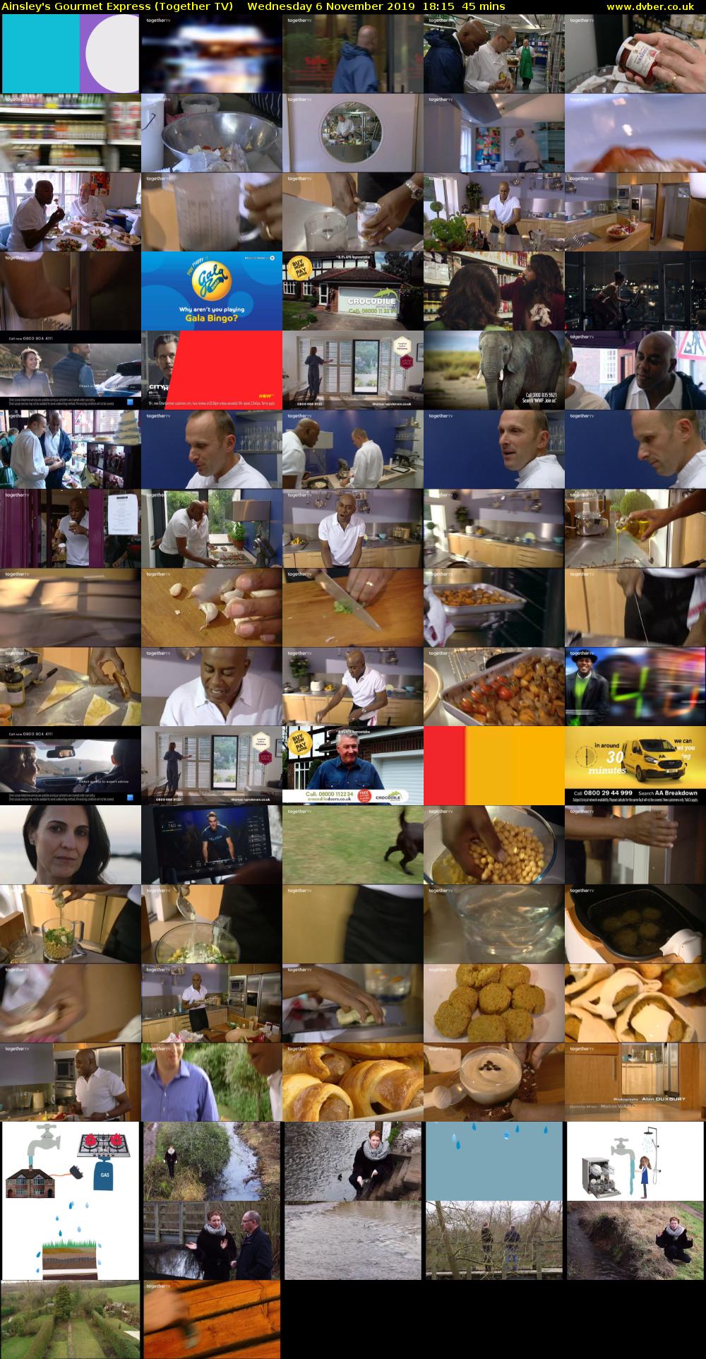 Ainsley's Gourmet Express (Together TV) Wednesday 6 November 2019 18:15 - 19:00