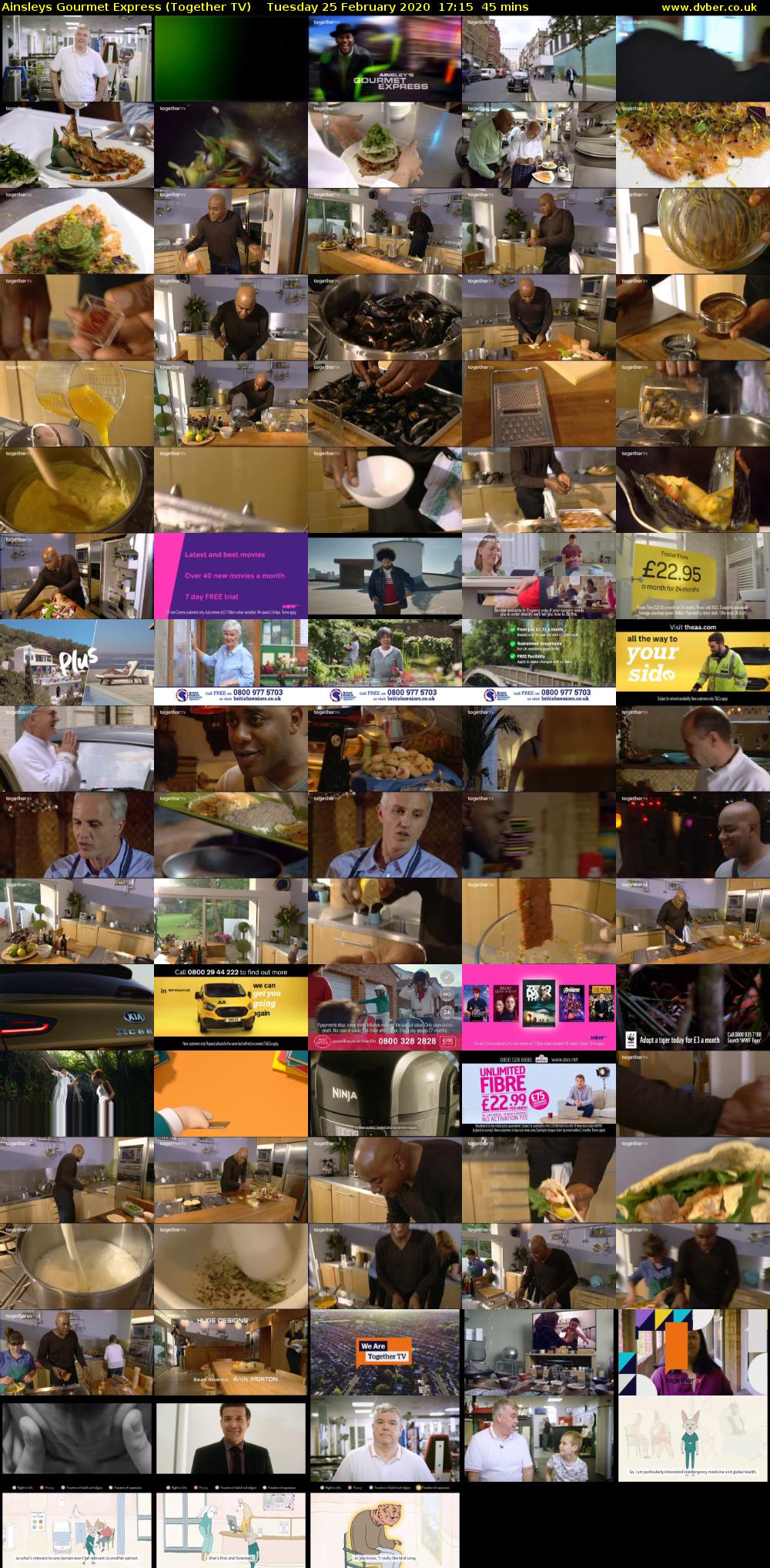 Ainsleys Gourmet Express (Together TV) Tuesday 25 February 2020 17:15 - 18:00