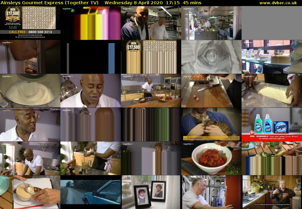 Ainsleys Gourmet Express (Together TV) Wednesday 8 April 2020 17:15 - 18:00