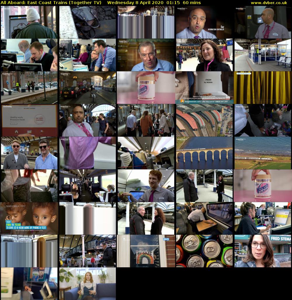 All Aboard: East Coast Trains (Together TV) Wednesday 8 April 2020 01:15 - 02:15