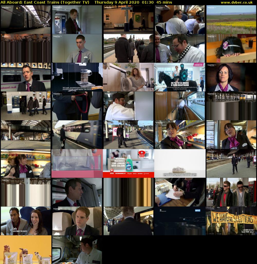 All Aboard: East Coast Trains (Together TV) Thursday 9 April 2020 01:30 - 02:15