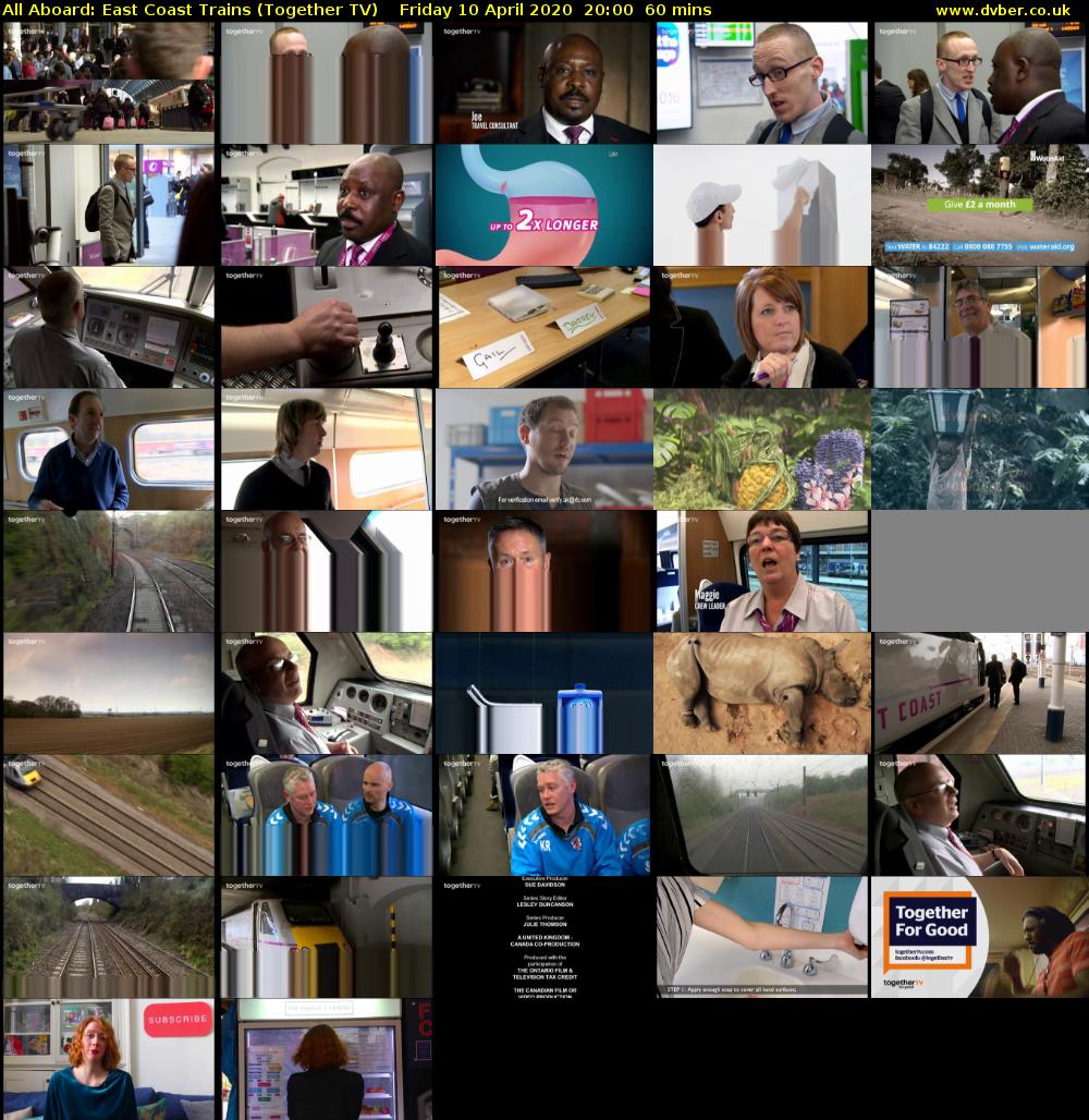 All Aboard: East Coast Trains (Together TV) Friday 10 April 2020 20:00 - 21:00