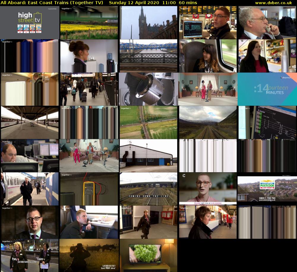 All Aboard: East Coast Trains (Together TV) Sunday 12 April 2020 11:00 - 12:00