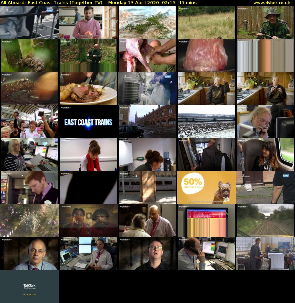 All Aboard: East Coast Trains (Together TV) Monday 13 April 2020 02:15 - 03:00