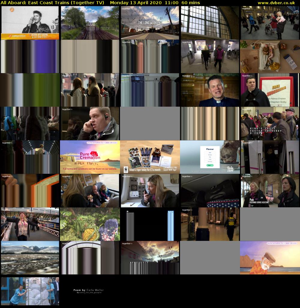 All Aboard: East Coast Trains (Together TV) Monday 13 April 2020 11:00 - 12:00