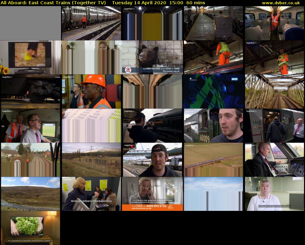 All Aboard: East Coast Trains (Together TV) Tuesday 14 April 2020 15:00 - 16:00