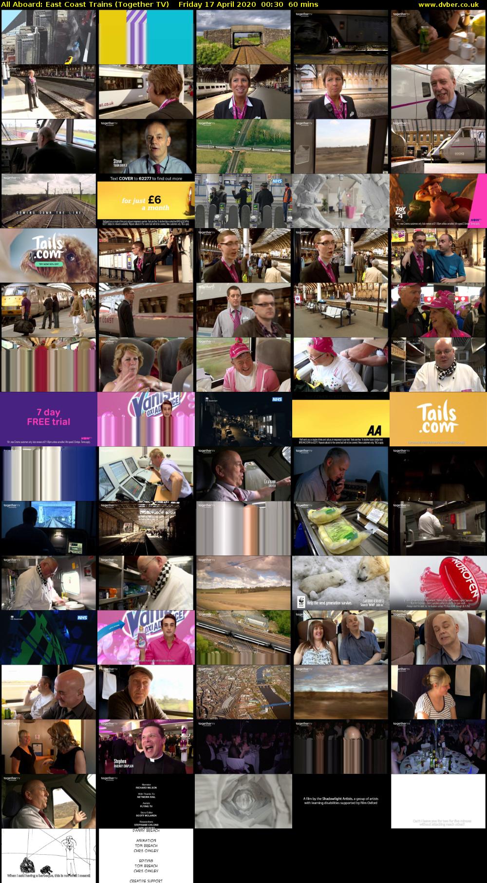 All Aboard: East Coast Trains (Together TV) Friday 17 April 2020 00:30 - 01:30