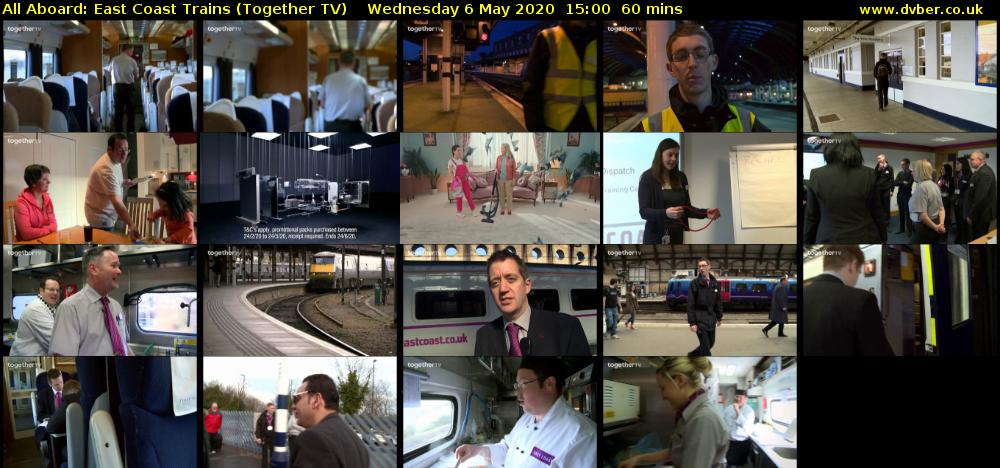 All Aboard: East Coast Trains (Together TV) Wednesday 6 May 2020 15:00 - 16:00