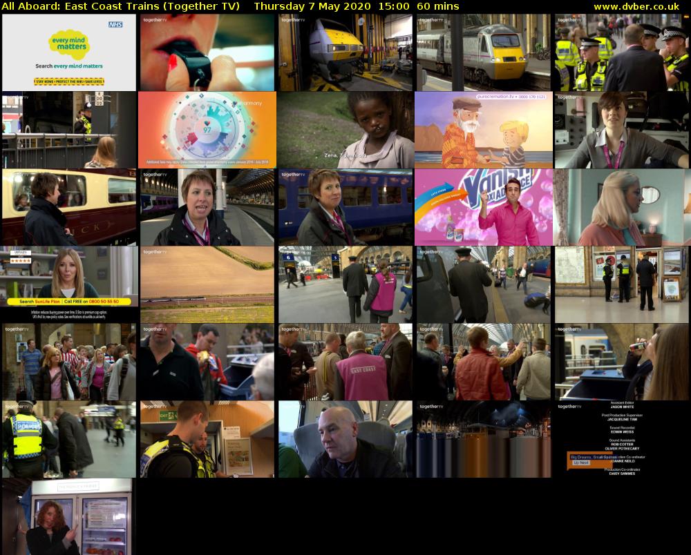 All Aboard: East Coast Trains (Together TV) Thursday 7 May 2020 15:00 - 16:00