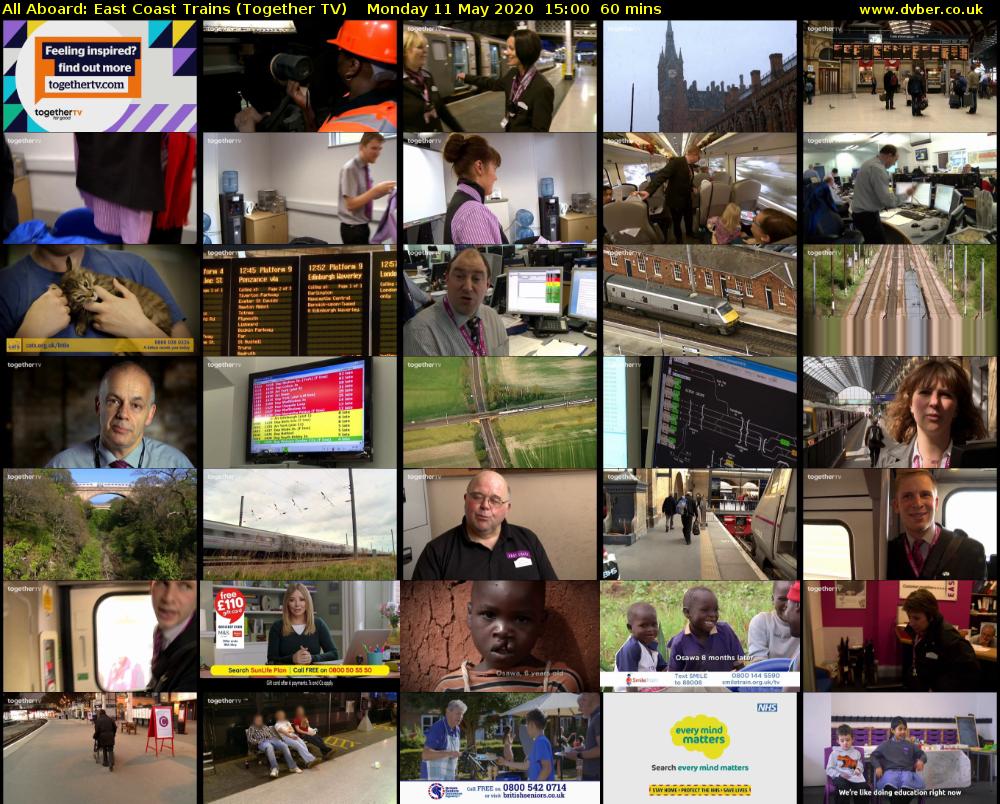 All Aboard: East Coast Trains (Together TV) Monday 11 May 2020 15:00 - 16:00