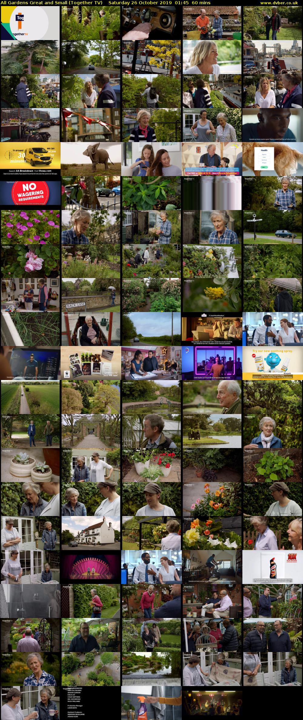 All Gardens Great and Small (Together TV) Saturday 26 October 2019 01:45 - 02:45