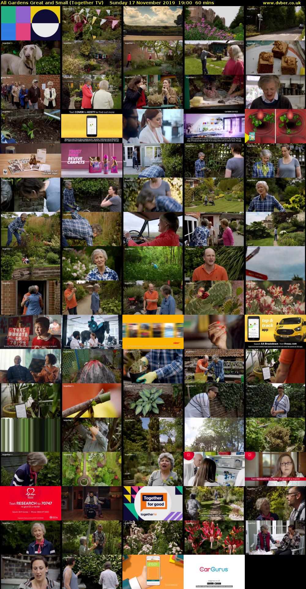 All Gardens Great and Small (Together TV) Sunday 17 November 2019 19:00 - 20:00