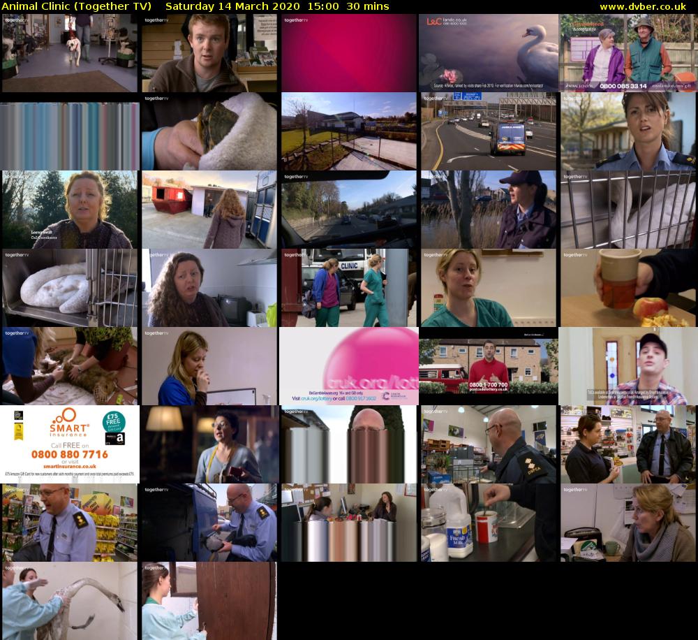 Animal Clinic (Together TV) Saturday 14 March 2020 15:00 - 15:30