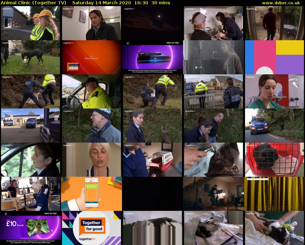 Animal Clinic (Together TV) Saturday 14 March 2020 16:30 - 17:00