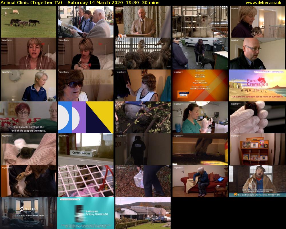 Animal Clinic (Together TV) Saturday 14 March 2020 19:30 - 20:00
