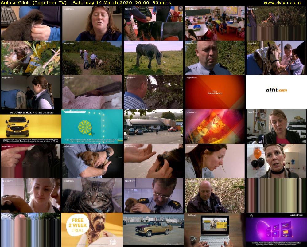 Animal Clinic (Together TV) Saturday 14 March 2020 20:00 - 20:30