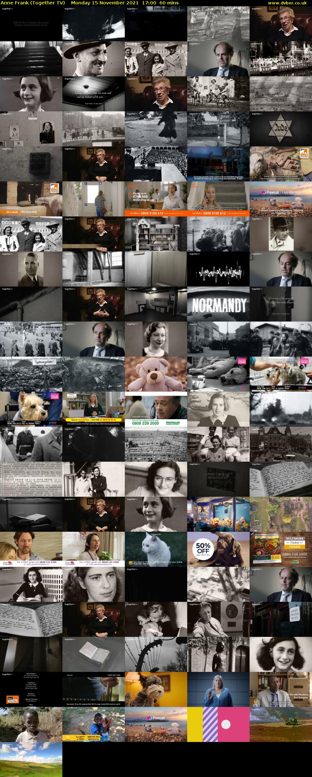 Anne Frank (Together TV) Monday 15 November 2021 17:00 - 18:00