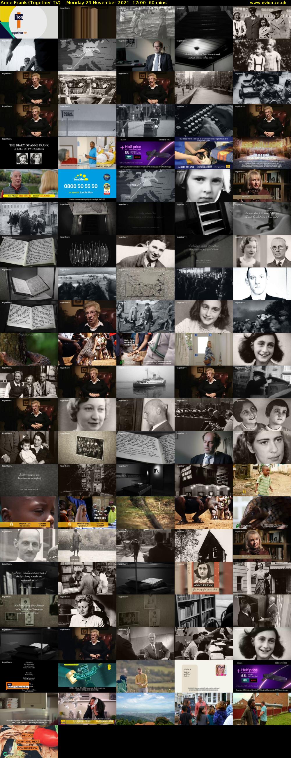 Anne Frank (Together TV) Monday 29 November 2021 17:00 - 18:00