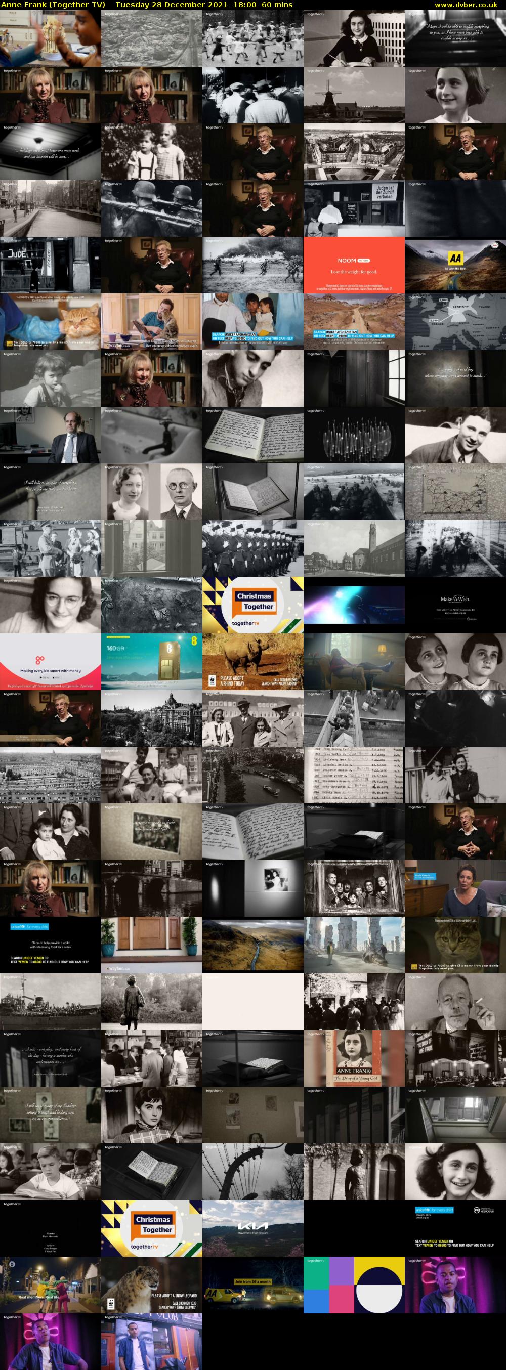 Anne Frank (Together TV) Tuesday 28 December 2021 18:00 - 19:00