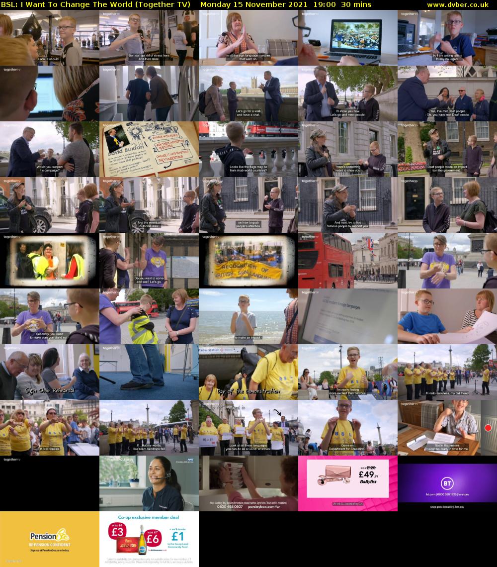 BSL: I Want To Change The World (Together TV) Monday 15 November 2021 19:00 - 19:30