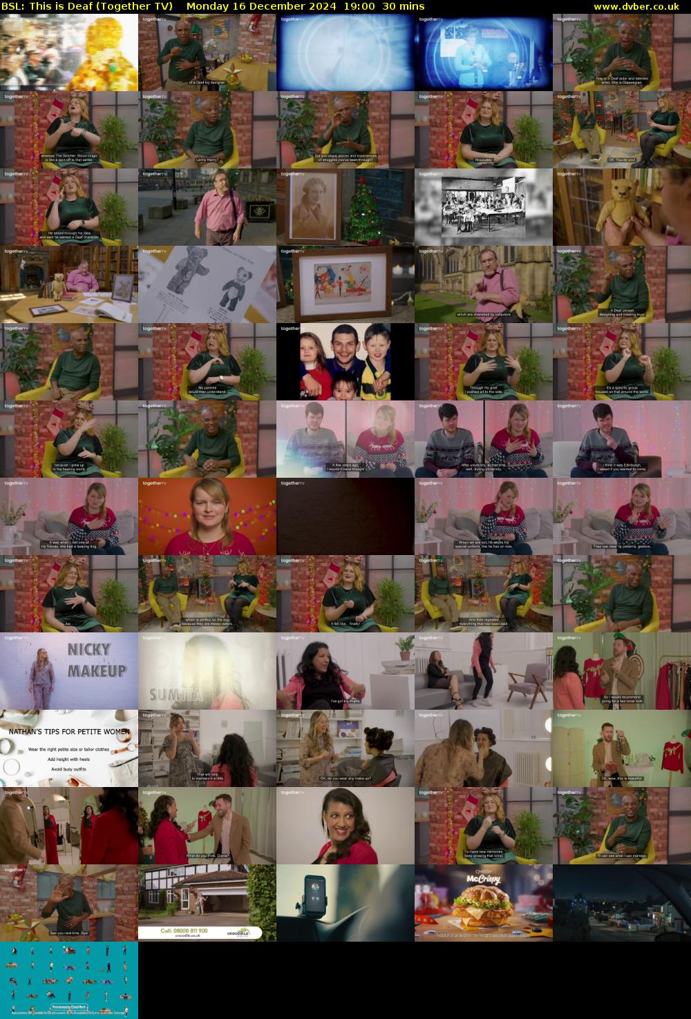 BSL: This is Deaf (Together TV) Monday 16 December 2024 19:00 - 19:30