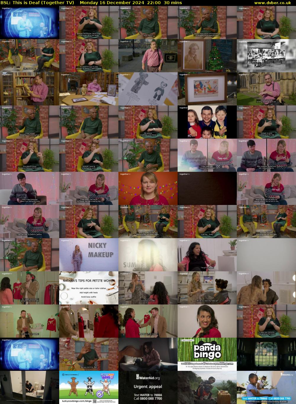 BSL: This is Deaf (Together TV) Monday 16 December 2024 22:00 - 22:30