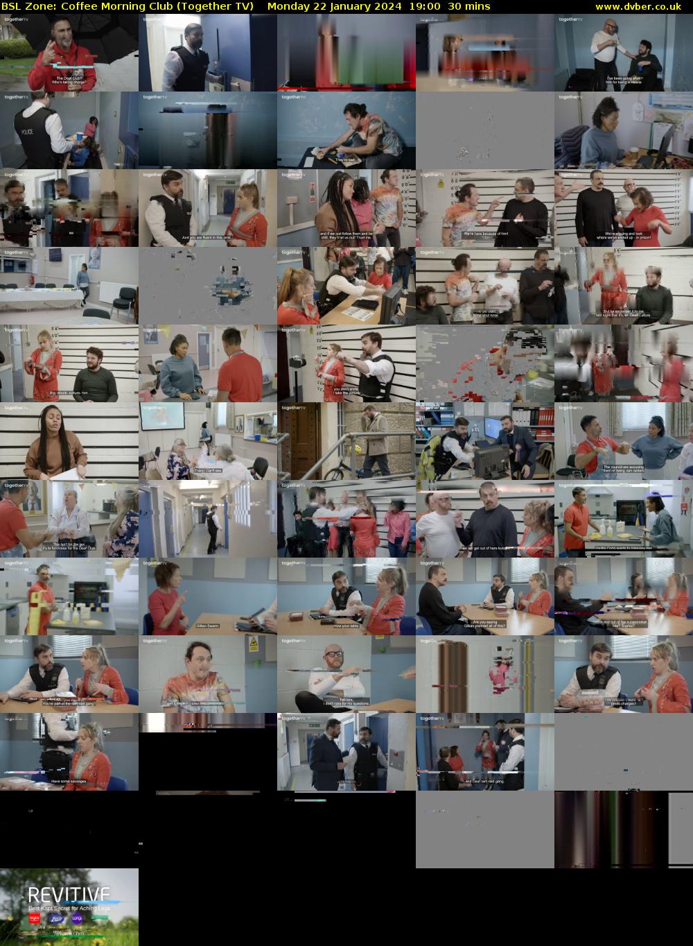 BSL Zone: Coffee Morning Club (Together TV) Monday 22 January 2024 19:00 - 19:30