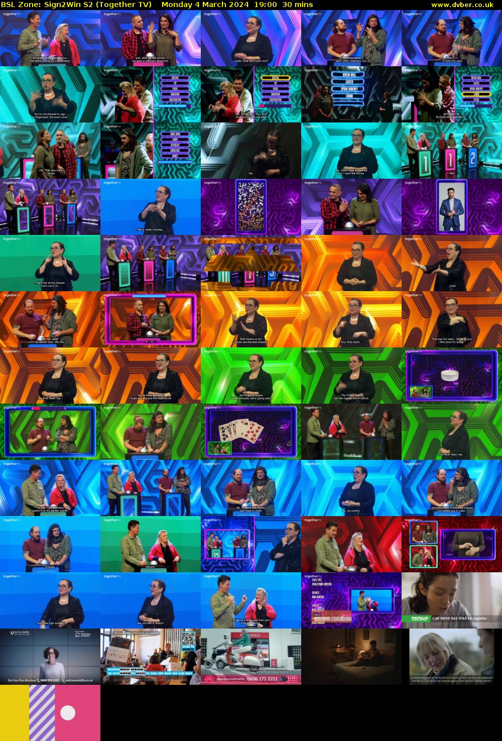 BSL Zone: Sign2Win S2 (Together TV) Monday 4 March 2024 19:00 - 19:30