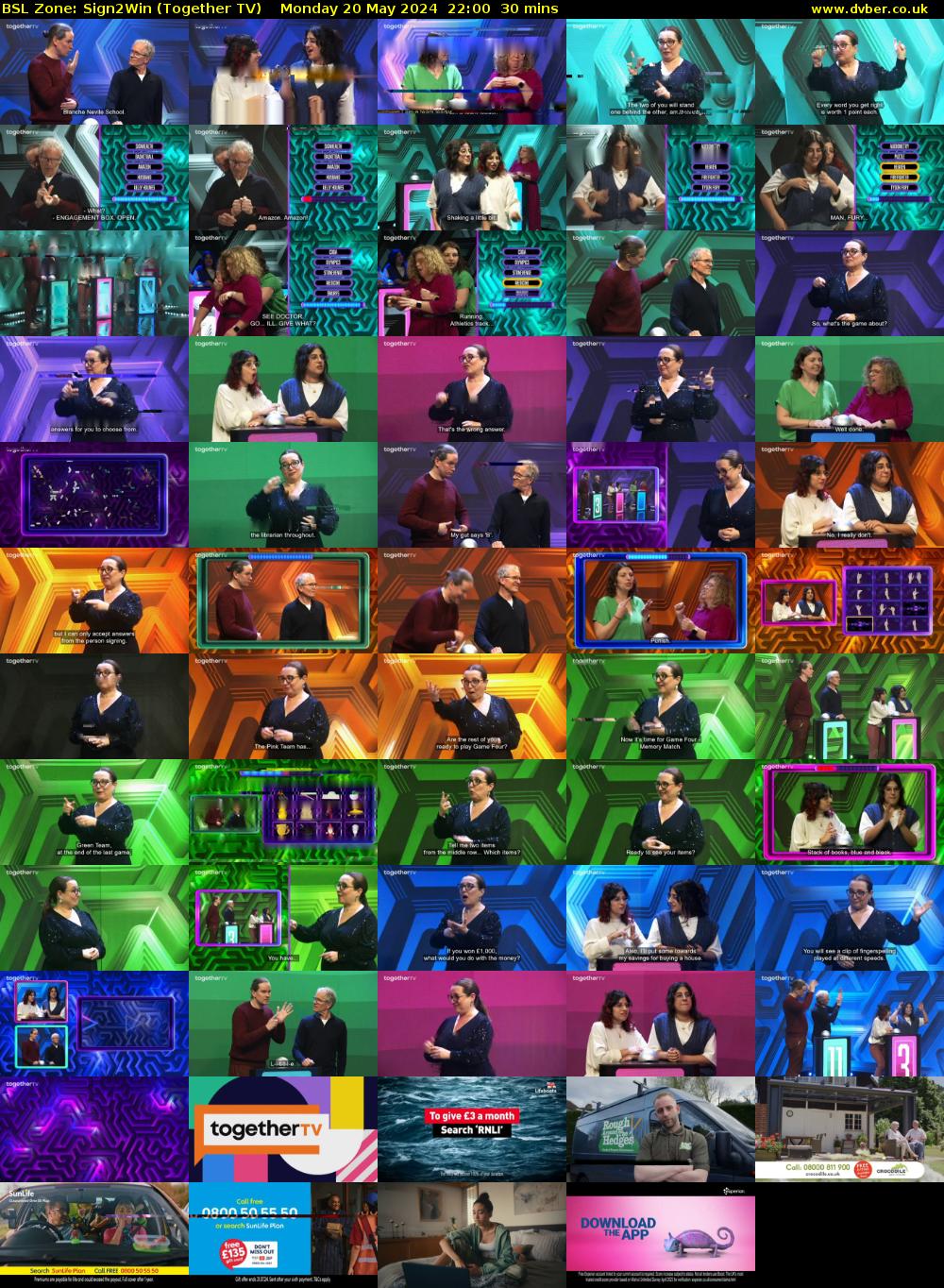 BSL Zone: Sign2Win (Together TV) Monday 20 May 2024 22:00 - 22:30