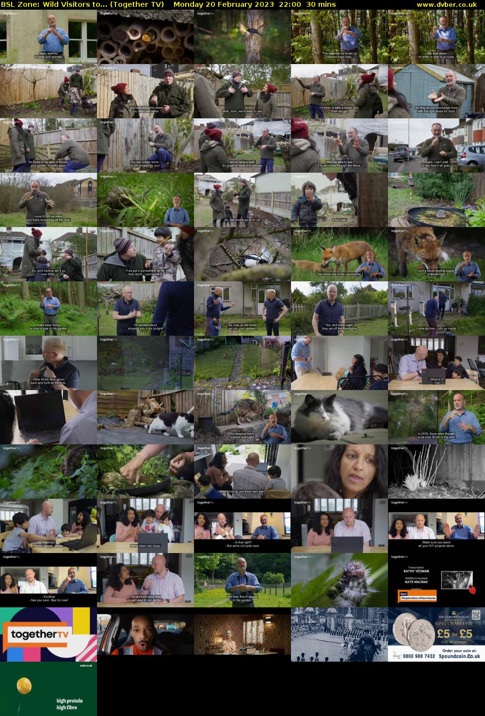 BSL Zone: Wild Visitors to... (Together TV) Monday 20 February 2023 22:00 - 22:30