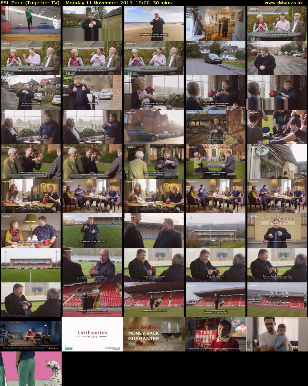 BSL Zone (Together TV) Monday 11 November 2019 19:00 - 19:30