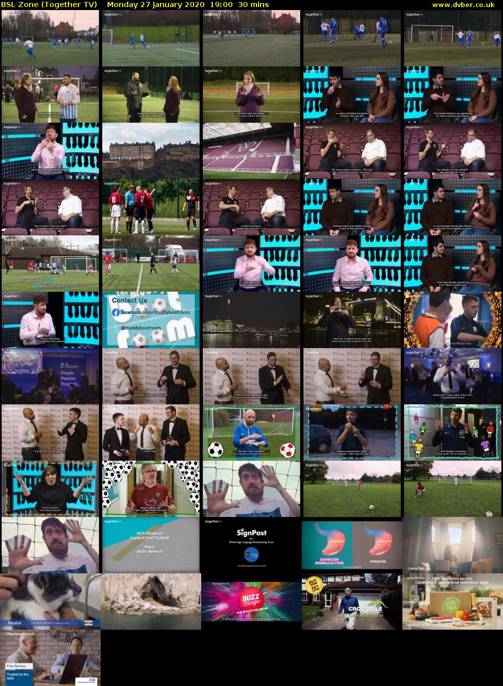 BSL Zone (Together TV) Monday 27 January 2020 19:00 - 19:30