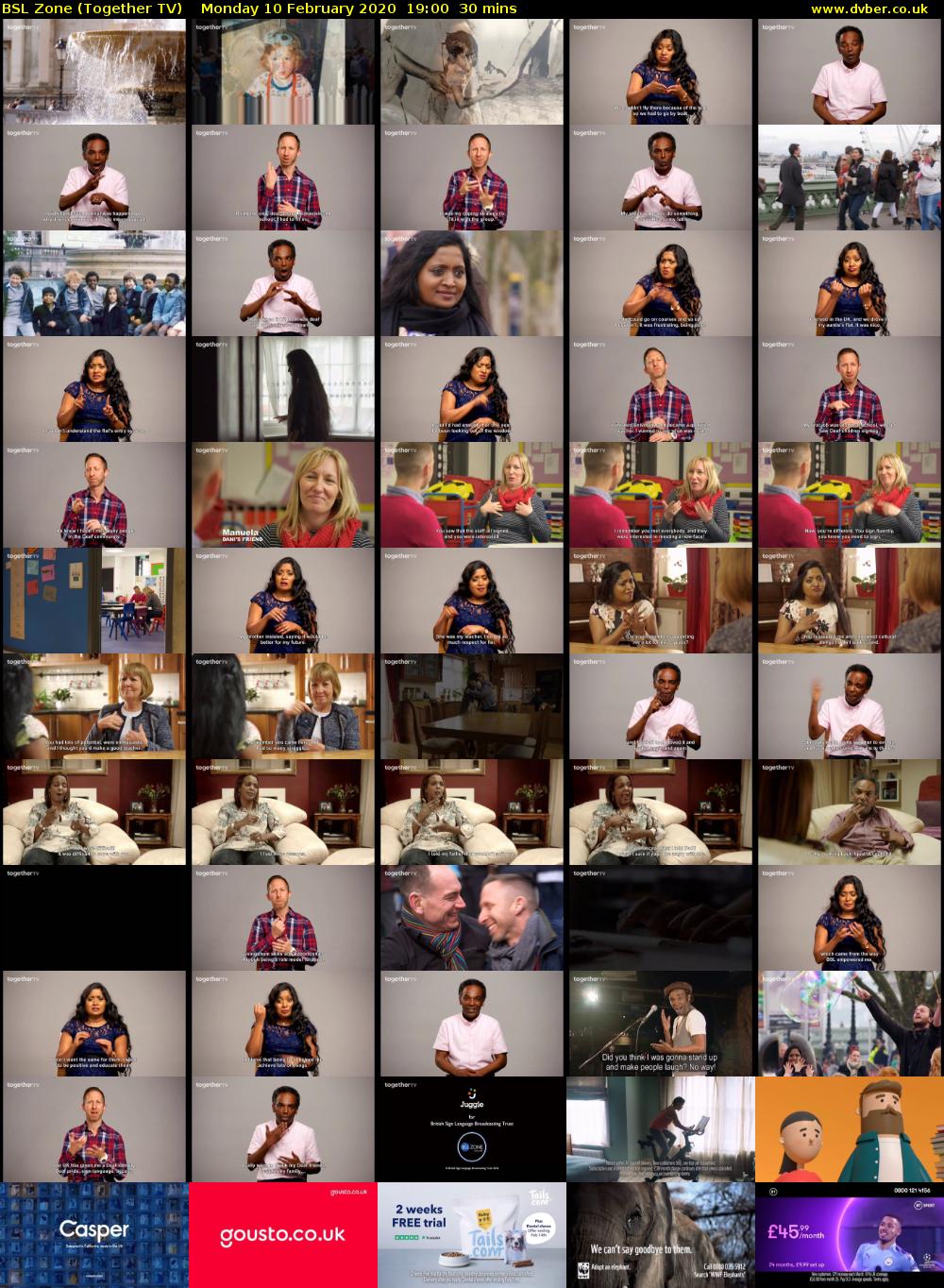 BSL Zone (Together TV) Monday 10 February 2020 19:00 - 19:30