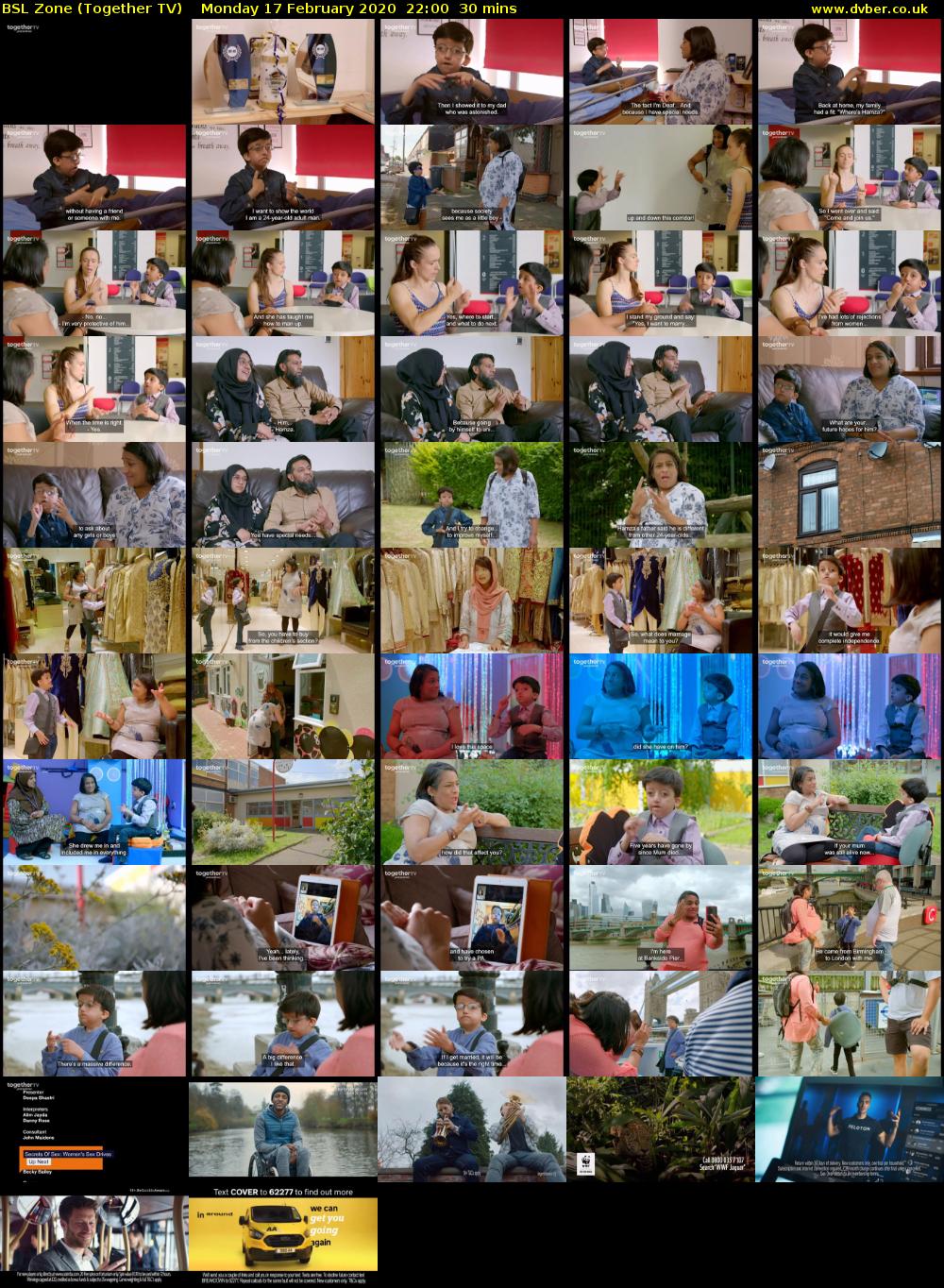 BSL Zone (Together TV) Monday 17 February 2020 22:00 - 22:30