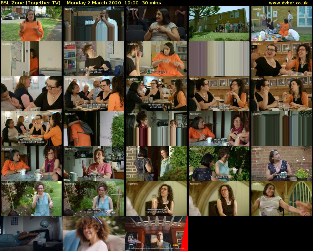 BSL Zone (Together TV) Monday 2 March 2020 19:00 - 19:30