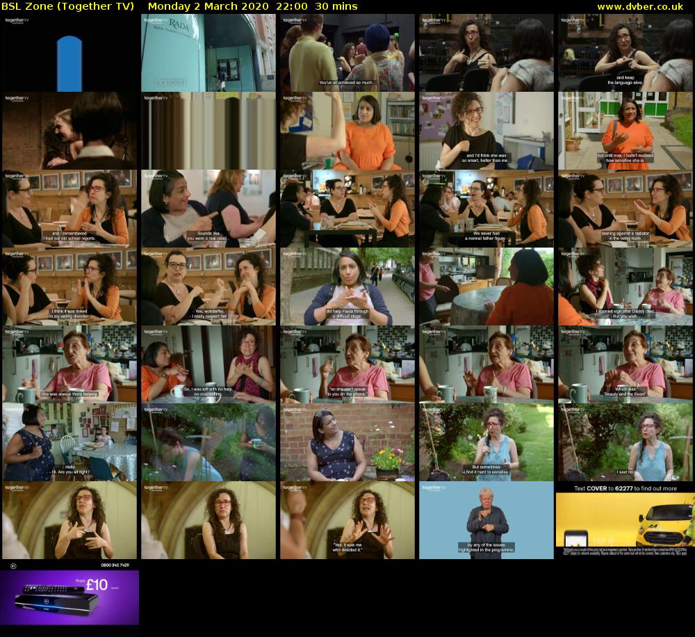 BSL Zone (Together TV) Monday 2 March 2020 22:00 - 22:30