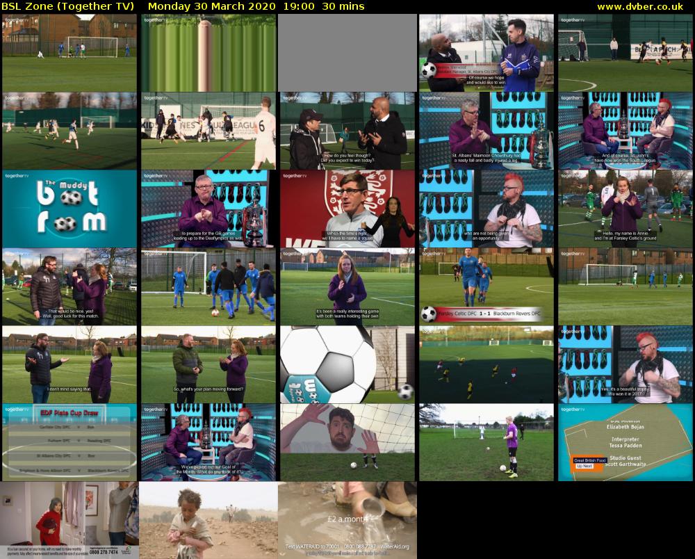BSL Zone (Together TV) Monday 30 March 2020 19:00 - 19:30