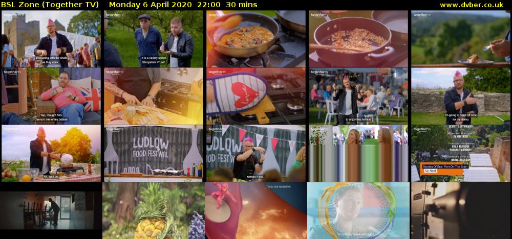 BSL Zone (Together TV) Monday 6 April 2020 22:00 - 22:30