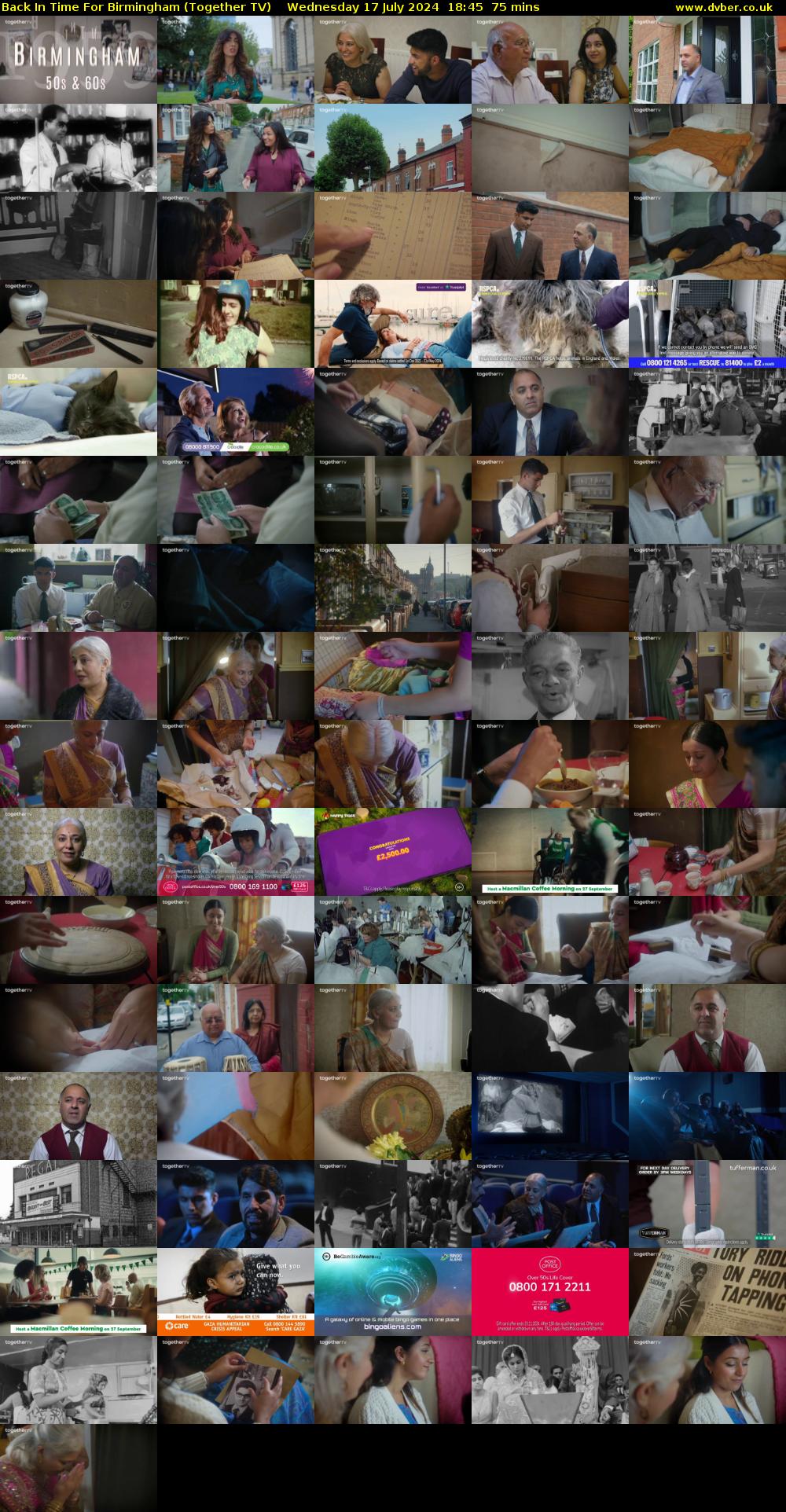 Back In Time For Birmingham (Together TV) Wednesday 17 July 2024 18:45 - 20:00