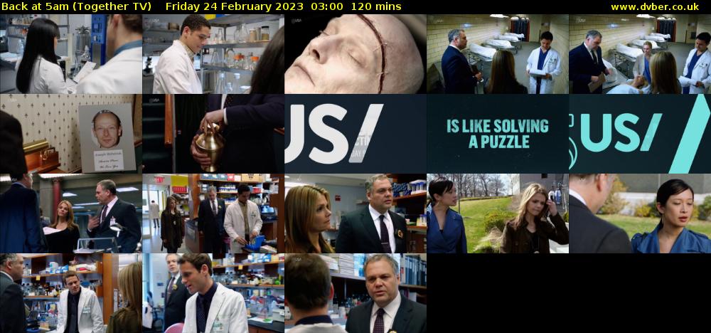 Back at 5am (Together TV) Friday 24 February 2023 03:00 - 05:00