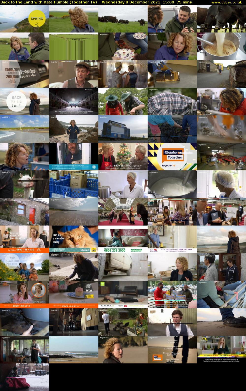 Back to the Land with Kate Humble (Together TV) Wednesday 8 December 2021 15:00 - 16:15