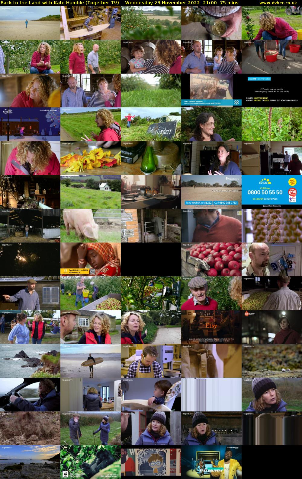 Back to the Land with Kate Humble (Together TV) Wednesday 23 November 2022 21:00 - 22:15